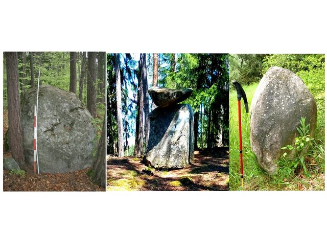 Foto 1. Alcuni menhir del complesso megalitico di Costalovara (BZ)